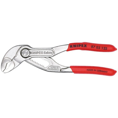 Knipex Cobra® Hightech Water Pump Pliers, 125 mm Overall, Angled Tip