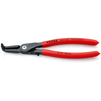Knipex Circlip Pliers, 210 mm Overall, Angled Tip