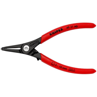 Knipex Circlip Pliers, 140 mm Overall, Straight Tip