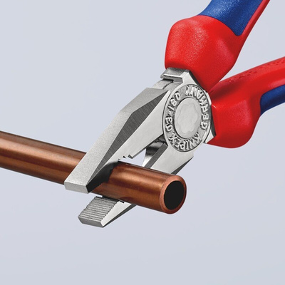 Knipex Combination Pliers, 185 mm Overall, Straight Tip