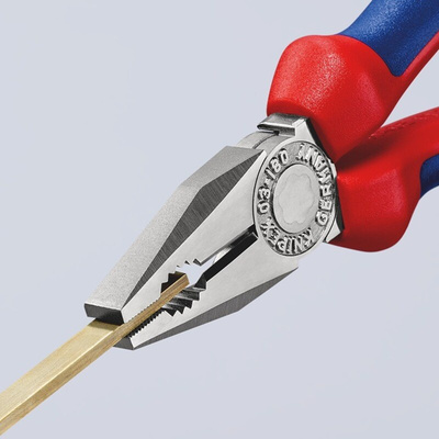 Knipex Combination Pliers, 185 mm Overall, Straight Tip