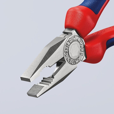 Knipex Combination Pliers, 185 mm Overall, Straight Tip