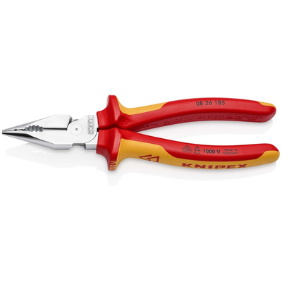 Knipex 26185 Combination Pliers, 185 mm Overall, Straight Tip, VDE/1000V