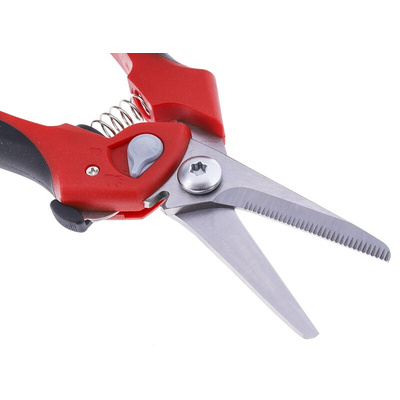 RS PRO 205 mm Straight Tin Snips for 2.5mm Soft Wire, Cardboard, Cord, Dowel Rods, Rope, Wire, Wood Sticks