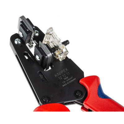 Knipex 12 12 11 Series Precision Insulation Stripper, 1.5 mm² Min, 6 mm² Max, 195 mm Overall