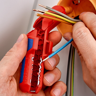 Knipex 16 95 01 SB Series ErgoStrip® Universal stripping tool, 0.2mm Min, 4mm Max, 135 mm Overall