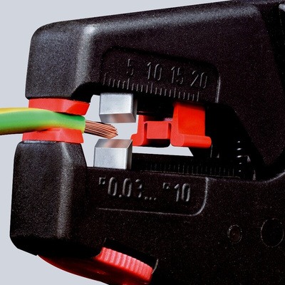 Knipex 12 40 200 Series Self-adjusting wire stripper, 0.03 mm² Min, 10 mm² Max, 200 mm Overall