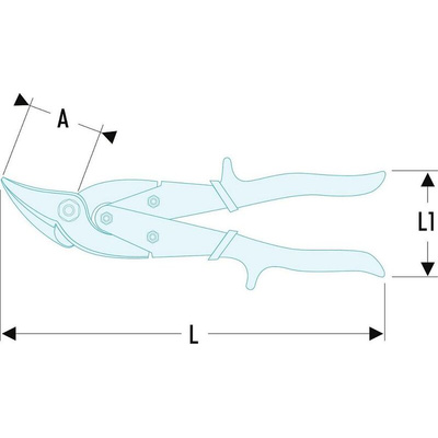 Facom 250 mm Shears for Stainless Steel