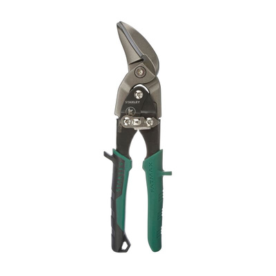Stanley 250 mm Right Snips for Aluminium, Cardboard, Leather, PVC, Rubber, Steel