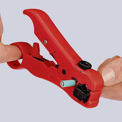 Knipex 16 60 06 SB Series Stripping tool for coaxial and data cables, 125 mm Overall
