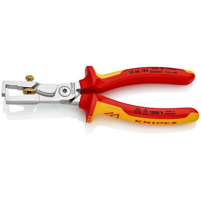 Knipex 13 66 Series Cable cutters and wire strippers, 0.1 mm² Min, 10 mm² Max, 180 mm Overall