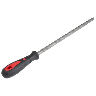 RS PRO 250mm, Bastard, Rasp Cut, Round Engineers File With Soft-Grip Handle