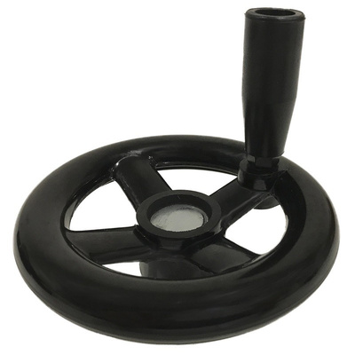 RS PRO Black Phenoplast, Vegetal Fibre Reinforced Hand Wheel, 140mm