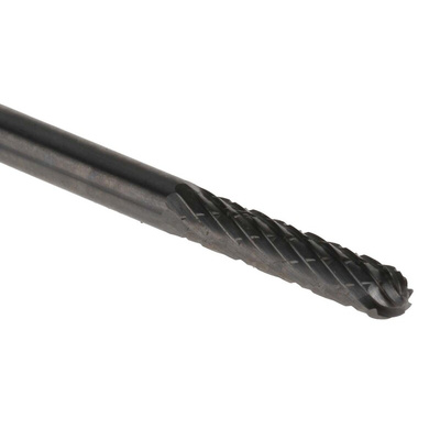 Dormer P805 Series Ball Nosed Cylinder Burr, 3.0mm Capacity, Carbide Blade
