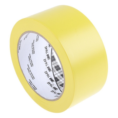 3M 764 Yellow Vinyl Lane Marking Tape, 50mm x 33m