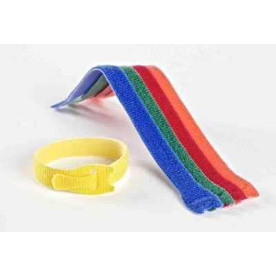 Velcro Blue, Green, Orange, Red, Yellow Hook & Loop Tape, 12mm x 200mm