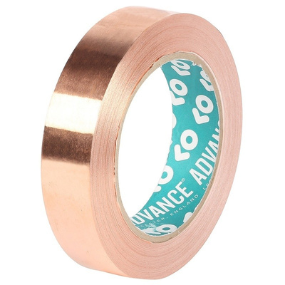 Advance Tapes AT528 Conductive Copper Tape, 19mm x 33m