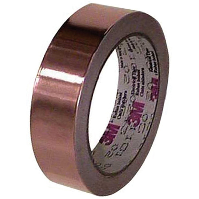 3M 1182 Conductive Tin Clad Copper Tape, 19.1mm x 16m
