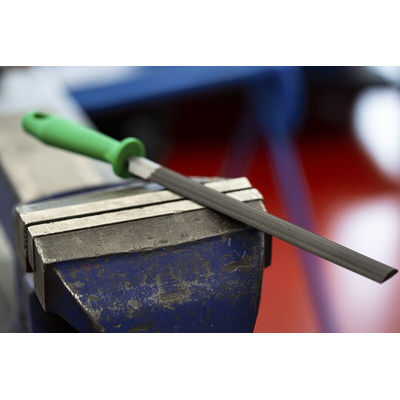 Crescent 200mm, Second Cut, Half Round Engineers File With Soft-Grip Handle