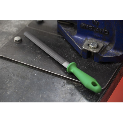 Crescent 200mm, Second Cut, Half Round Engineers File With Soft-Grip Handle