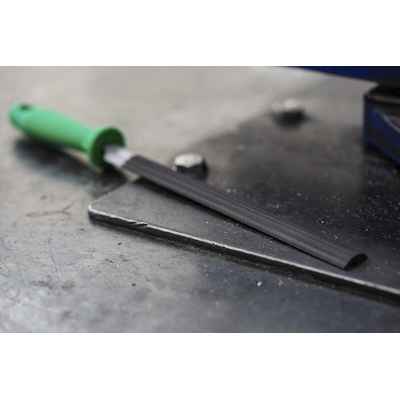 Crescent 200mm, Second Cut, Half Round Engineers File With Soft-Grip Handle