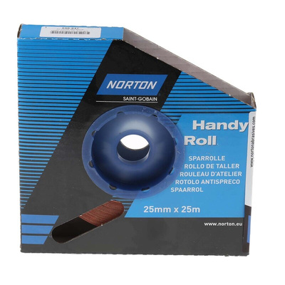 Norton P320 Grit Very Fine Sandpaper Roll, 25m x 25mm