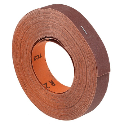 Norton P120 Grit Fine Sandpaper Roll, 25m x 25mm