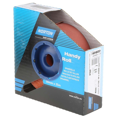 Norton P320 Grit Very Fine Sandpaper Roll, 25m x 50mm