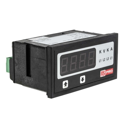 RS PRO Digital Ammeter AC, LED Display 4-Digits ±0.5% + 1 Digit