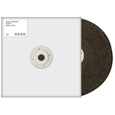 RS PRO 40 Grit Coarse Sandpaper Roll, 25m x 25mm
