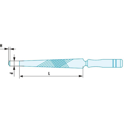 Facom 300mm, Second Cut, Half Round Engineers File With Soft-Grip Handle