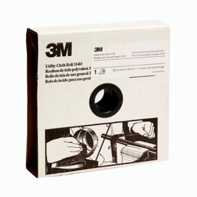 3M 314D P120 Grit Utility Cloth Roll, 25m x 25mm