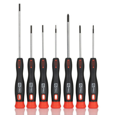 RS PRO Phillips; Slotted Precision Screwdriver Set, 7-Piece