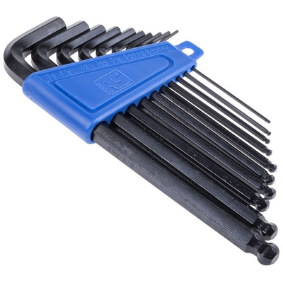 RS PRO 10 piece L Shape Imperial Hex Key Set, 1/16 → 3/8in