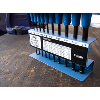 RS PRO 10 piece T Shape Imperial Hex Key Set, 3/32 → 3/8in