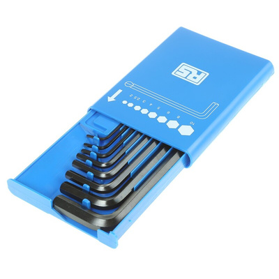 RS PRO 8 piece L Shape Metric Hex Key Set, 2 → 10mm