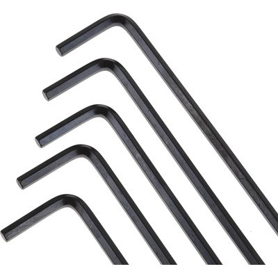 RS PRO 5 piece L Shape Metric Hex Key Set, 4mm