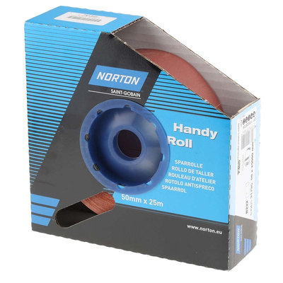 Norton P400 Grit Very Fine Sandpaper Roll, 25m x 50mm