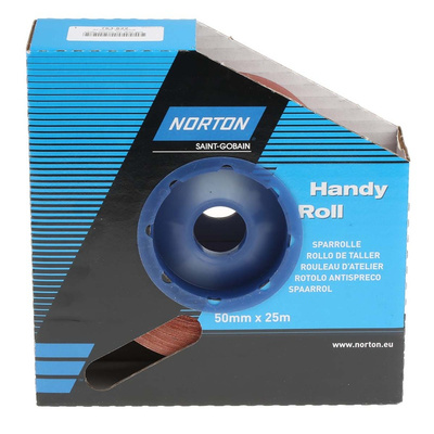 Norton P400 Grit Very Fine Sandpaper Roll, 25m x 50mm