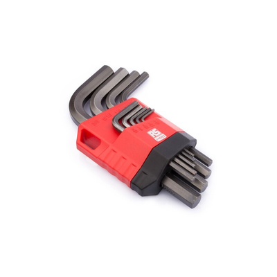 RS PRO 9 piece L Shape Imperial Hex Key Set, 1/16 → 3/8in