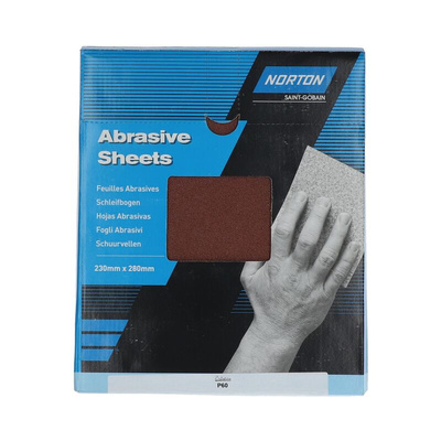 Norton 60 Grit Coarse Abrasive Sheet, 28mm x