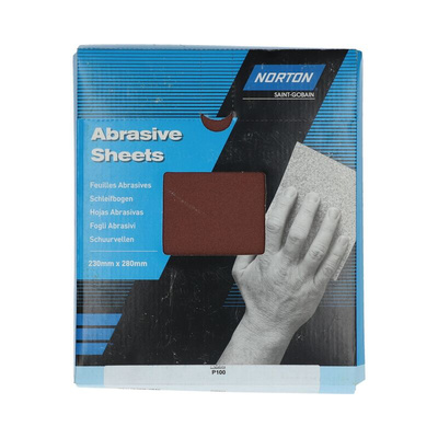 Norton 100 Grit Medium Abrasive Sheet, 28mm x
