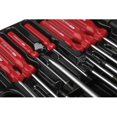 RS PRO Pozidriv; Slotted Screwdriver Set, 15-Piece