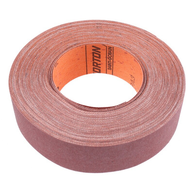 Norton P180 Grit Very Fine Sandpaper Roll, 25m x 38mm