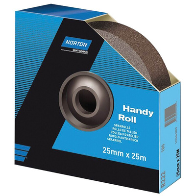 Norton P400 Grit Very Fine Sandpaper Roll, 25m x 38mm