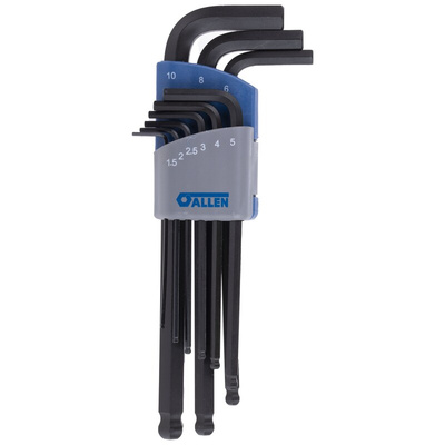 Allen 9 piece L Shape Metric Hex Key Set, 1.5mm