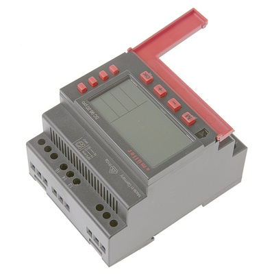 2 Channel Digital DIN Rail Time Switch Measures Minutes, 230 V ac