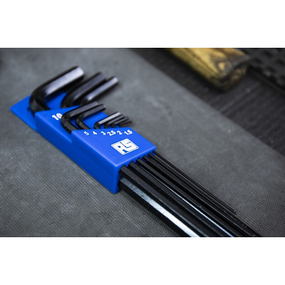 RS PRO 9 piece L Shape Metric Hex Key Set, 1.5 → 10mm
