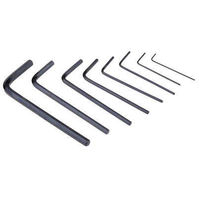 RS PRO 8 piece L Shape Metric Hex Key Set, 0.7 → 4mm