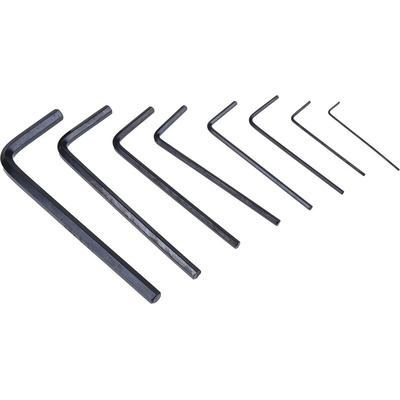 RS PRO 8 piece L Shape Imperial Hex Key Set, 0.28 → 5/64in